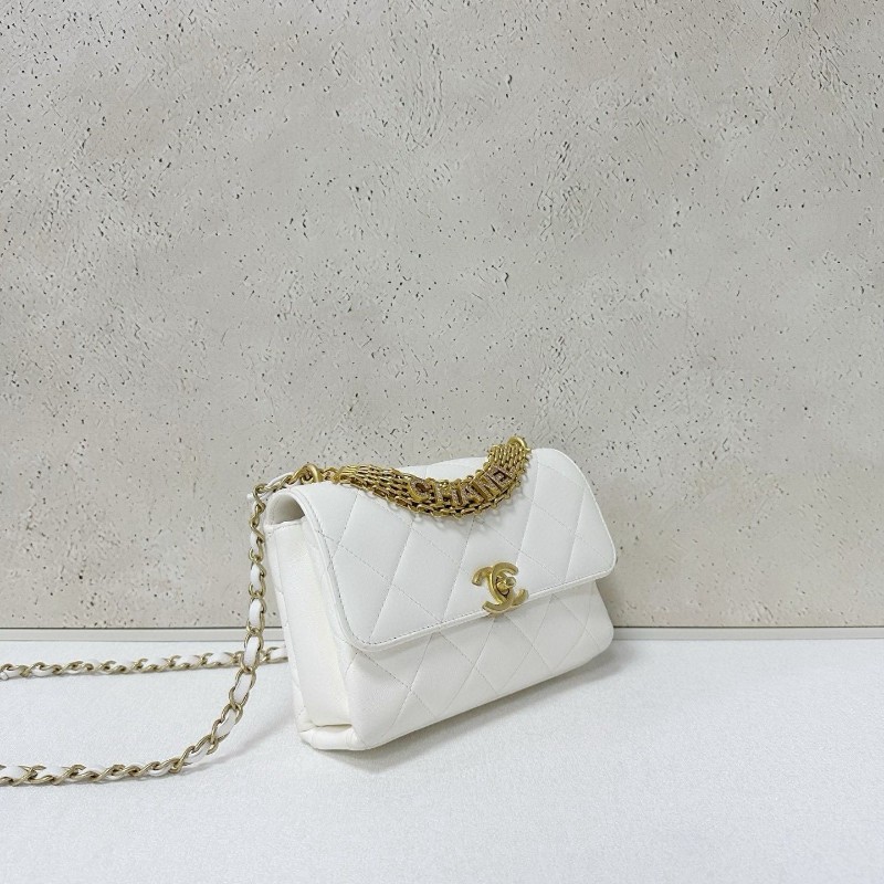 Chanel 22s Flap白金水鑽 logo-2