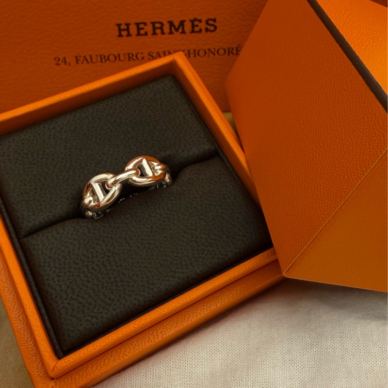 全新 Hermes 愛馬仕 豬鼻子戒指 男女可佩戴 大尺寸 55-0