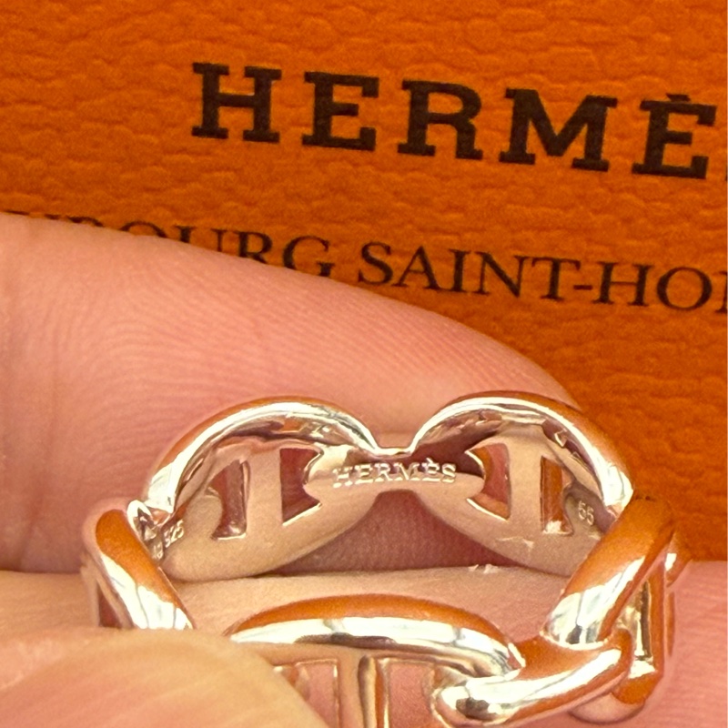 全新 Hermes 愛馬仕 豬鼻子戒指 男女可佩戴 大尺寸 55-1