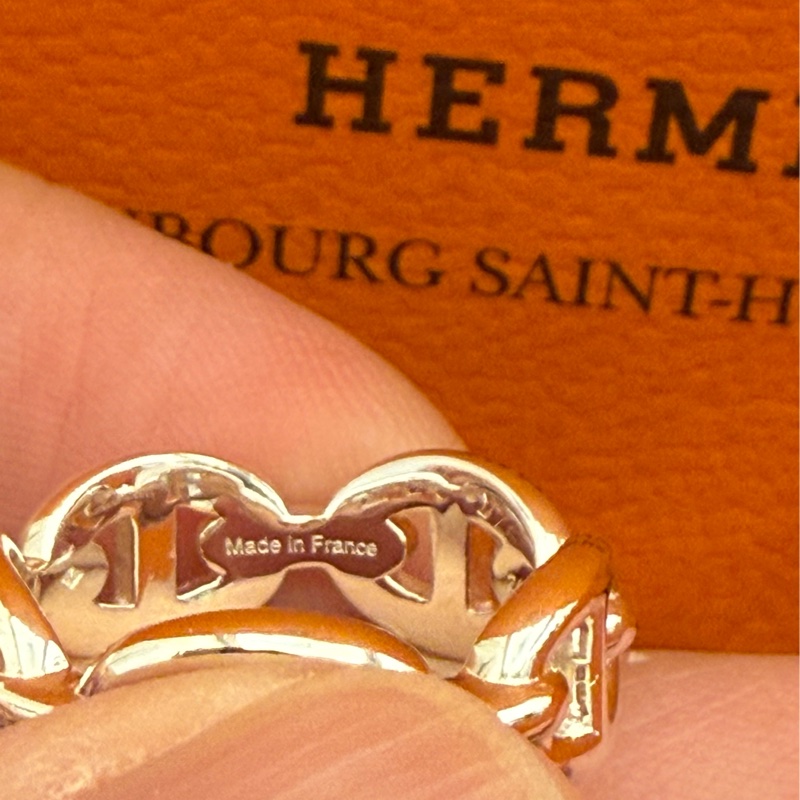 全新 Hermes 愛馬仕 豬鼻子戒指 男女可佩戴 大尺寸 55-3