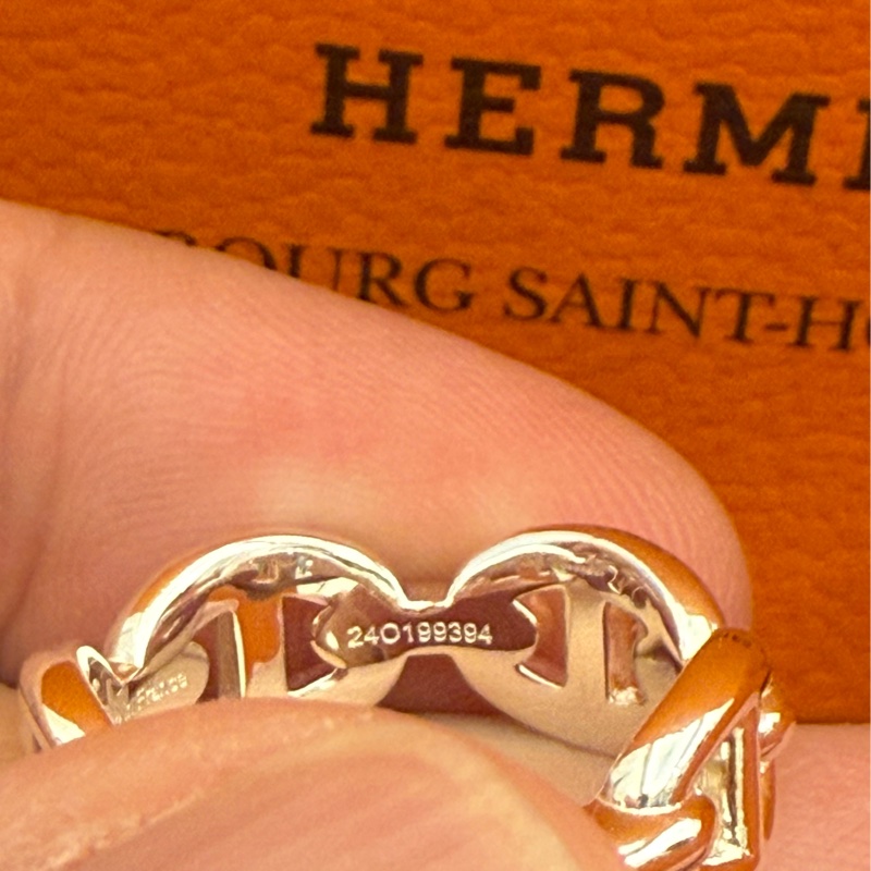全新 Hermes 愛馬仕 豬鼻子戒指 男女可佩戴 大尺寸 55-4