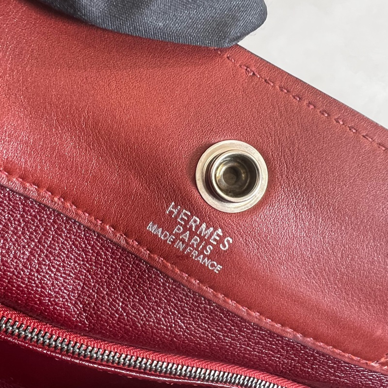 Hermès 皮革帆布手提包-22