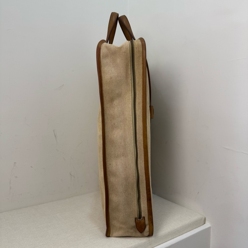 Hermès 稀有款帆布鞋袋-7