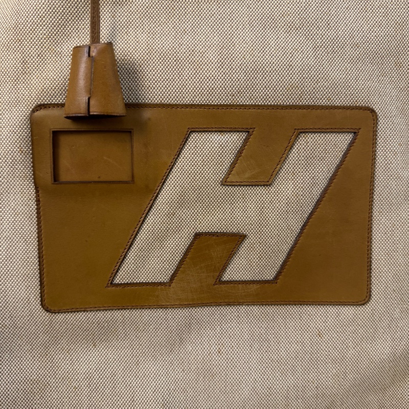 Hermès 稀有款帆布鞋袋-9