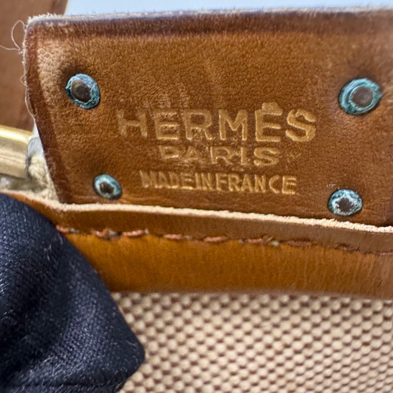 Hermès 稀有款帆布鞋袋-11