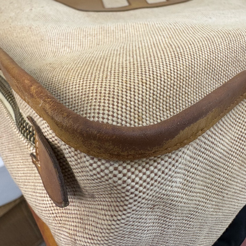 Hermès 稀有款帆布鞋袋-12