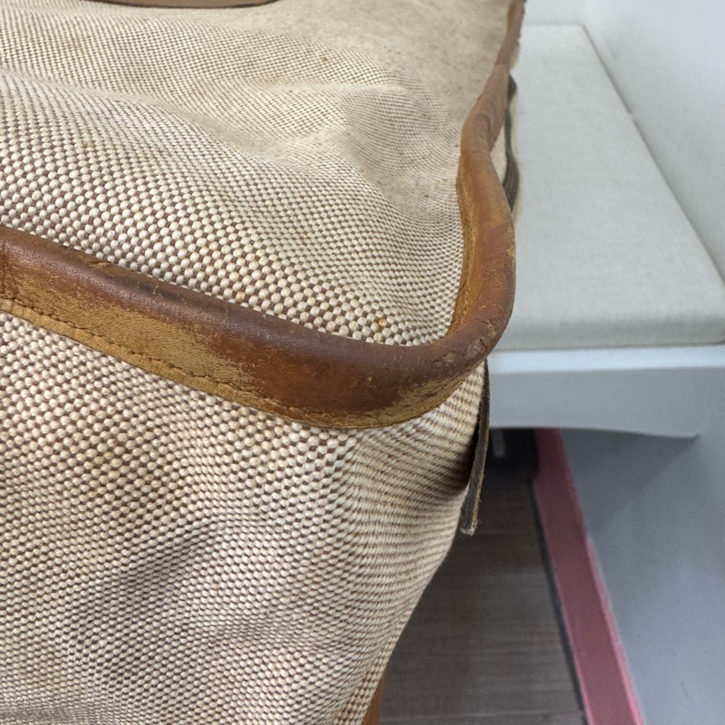 Hermès 稀有款帆布鞋袋-13
