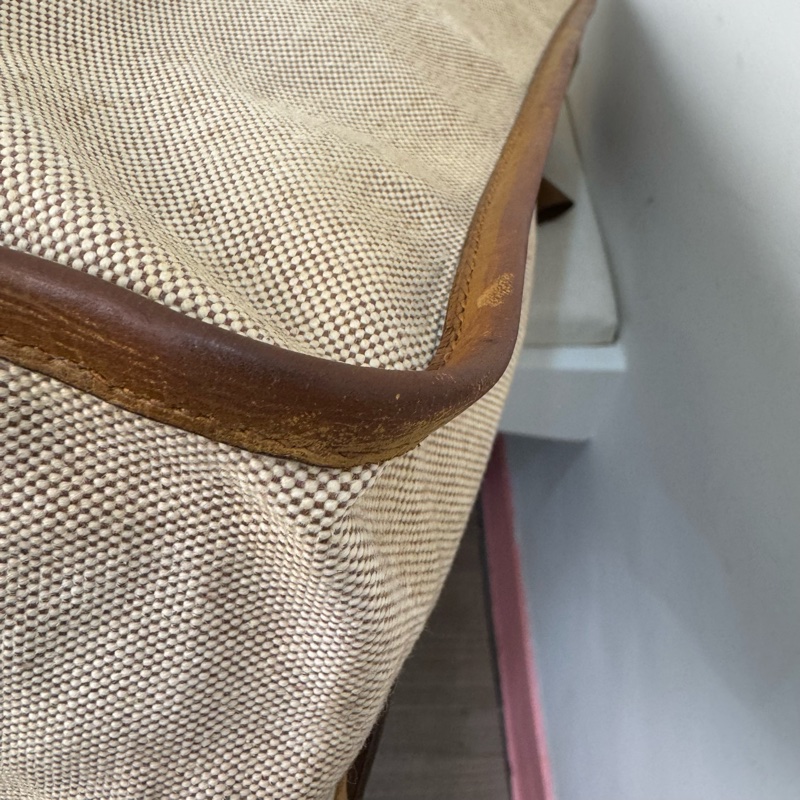 Hermès 稀有款帆布鞋袋-14