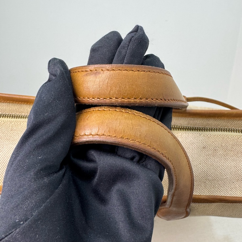 Hermès 稀有款帆布鞋袋-16