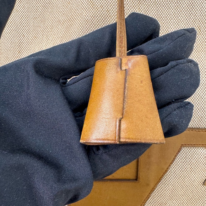 Hermès 稀有款帆布鞋袋-21
