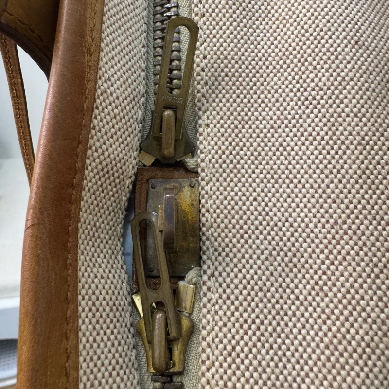 Hermès 稀有款帆布鞋袋-29