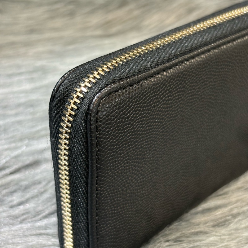 CHANEL AP4658 雙C LOGO 黑色荔枝皮 零錢包 短夾 皮夾 錢包 信用卡包 卡夾-4