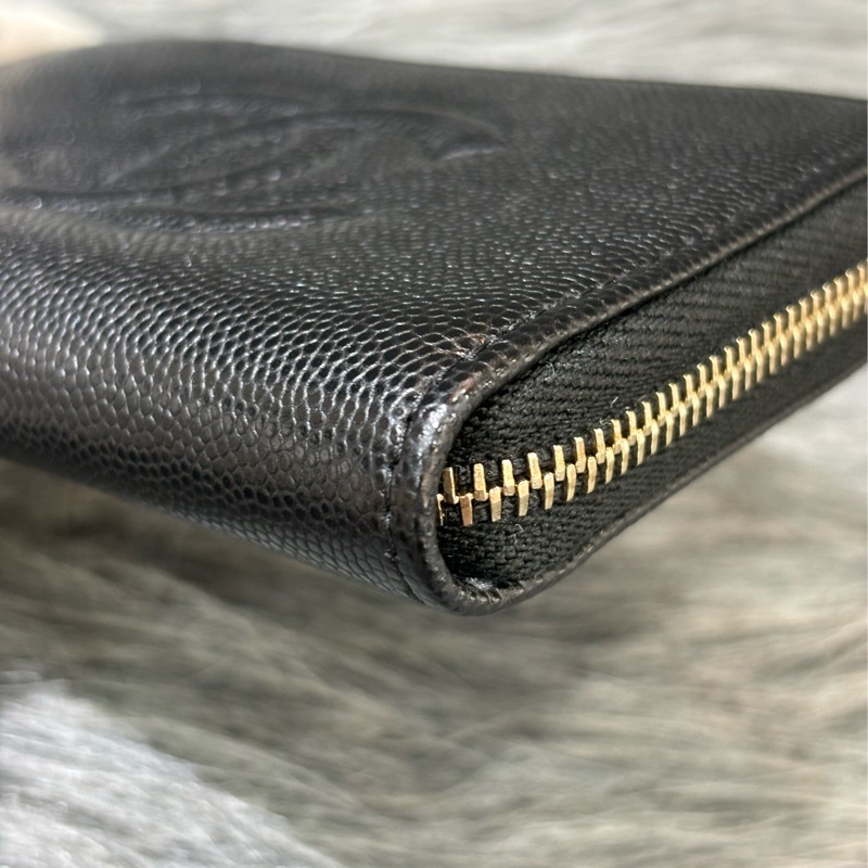 CHANEL AP4658 雙C LOGO 黑色荔枝皮 零錢包 短夾 皮夾 錢包 信用卡包 卡夾-12