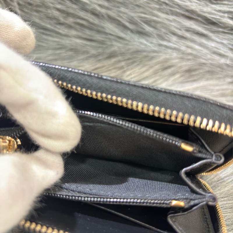 CHANEL AP4658 雙C LOGO 黑色荔枝皮 零錢包 短夾 皮夾 錢包 信用卡包 卡夾-20