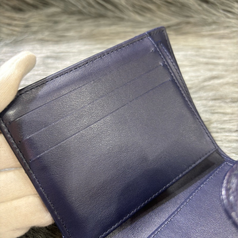 CHANEL AP0231 COCO 閃電紫色荔枝皮金釦 零錢包 短夾 皮夾 錢包 信用夾-16