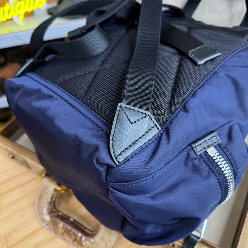BURBERRY 深藍The Rucksack尼龍束口後背包🩶優質品況-10