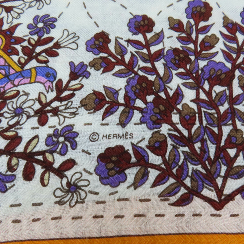 暖色系預訂喀什米爾絲綢方巾-7