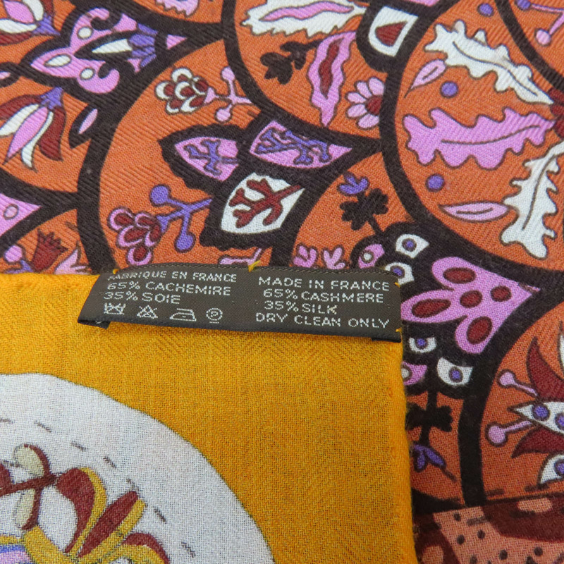 暖色系預訂喀什米爾絲綢方巾-8