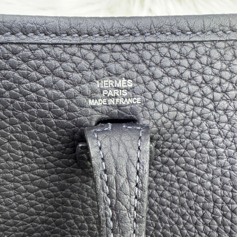 HERMES 愛馬仕 手袋 mini EVELYNE 16 ck 3Y 斜挎包 伊芙琳包 深藍色-5