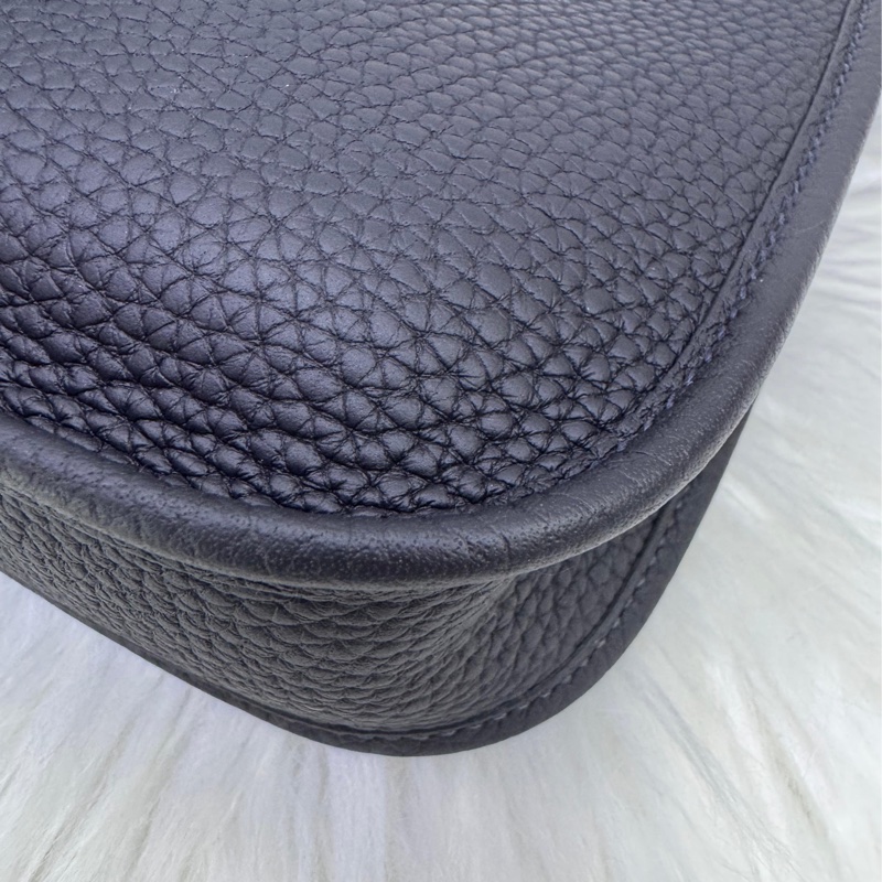 HERMES 愛馬仕 手袋 mini EVELYNE 16 ck 3Y 斜挎包 伊芙琳包 深藍色-12