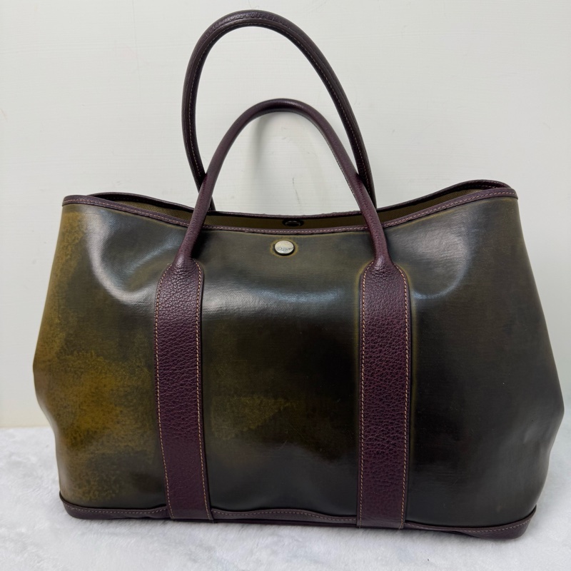Hermès 花園派對皮革手提包-2