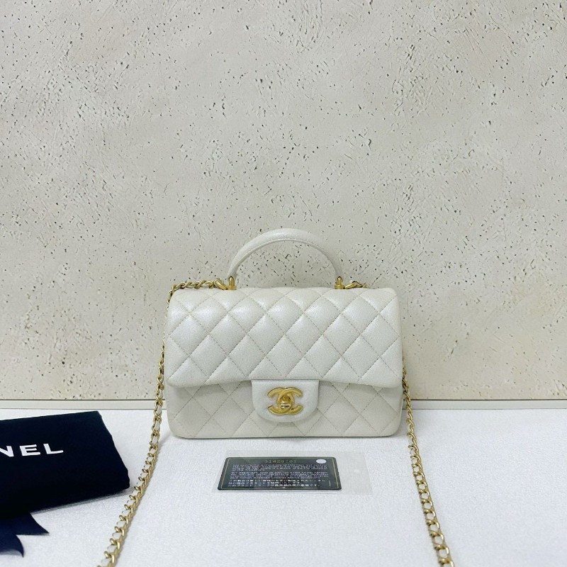 Chanel 21S白金幻彩羊皮手柄款mini cf-0