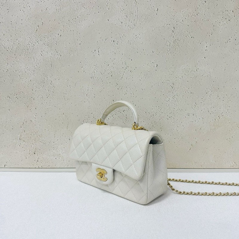 Chanel 21S白金幻彩羊皮手柄款mini cf-1