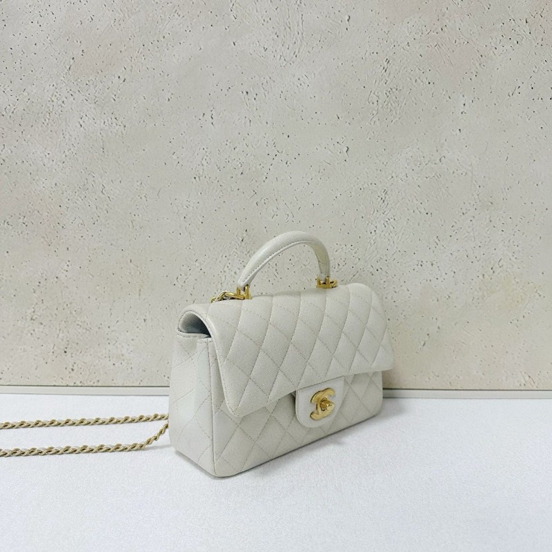 Chanel 21S白金幻彩羊皮手柄款mini cf-3