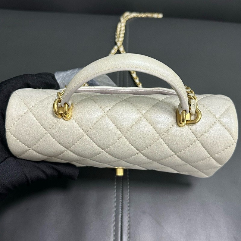 Chanel 21S白金幻彩羊皮手柄款mini cf-15