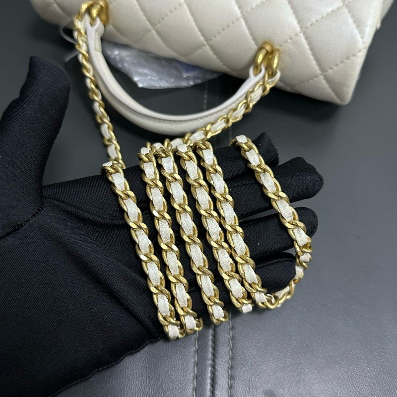 Chanel 21S白金幻彩羊皮手柄款mini cf-22