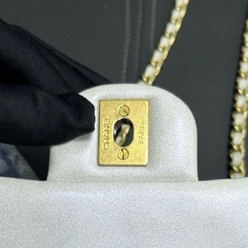 Chanel 21S白金幻彩羊皮手柄款mini cf-24