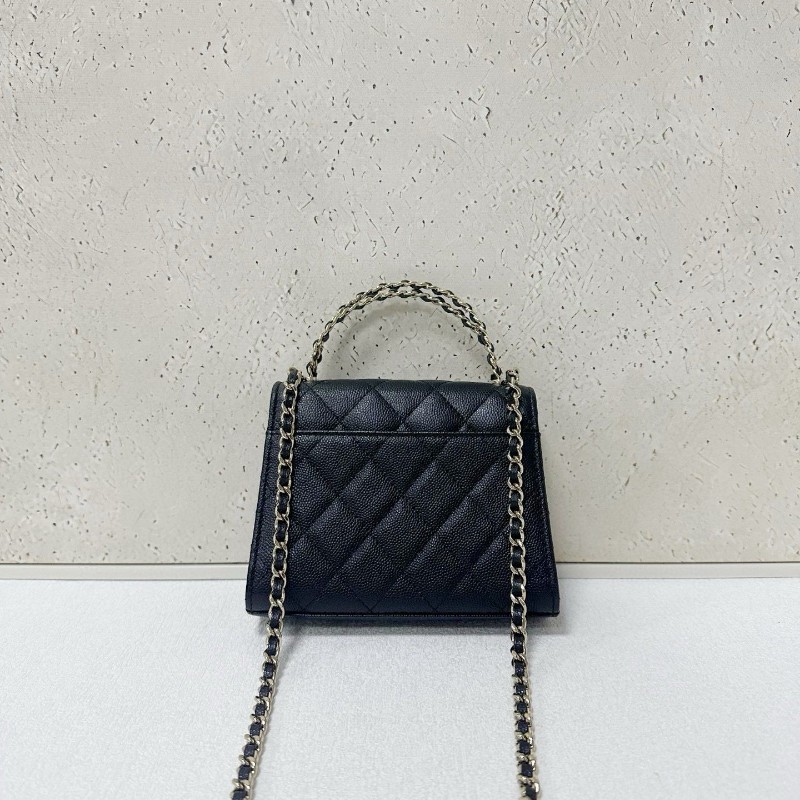 Chanel 23P medium kelly
黑金荔枝皮手提鏈條包-1
