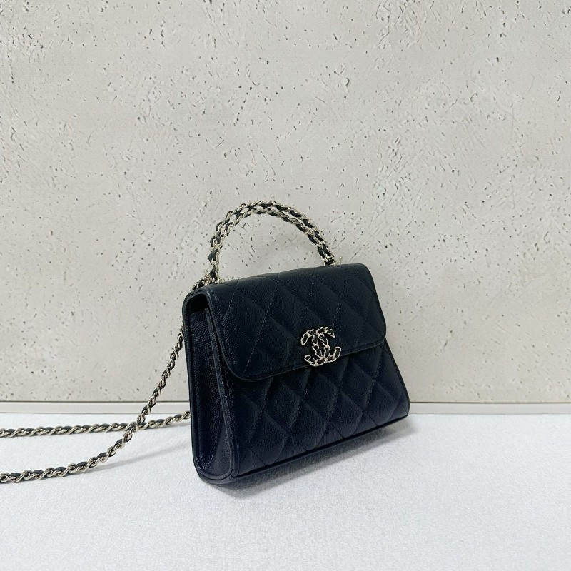 Chanel 23P medium kelly
黑金荔枝皮手提鏈條包-2