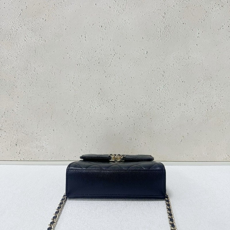 Chanel 23P medium kelly
黑金荔枝皮手提鏈條包-4