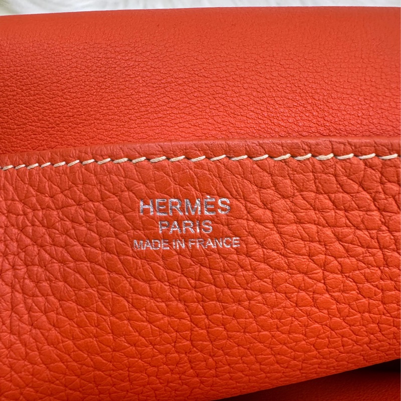 Hermes Halzan 9M三文魚色 clemence  銀扣 31cm-6