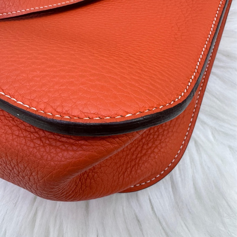 Hermes Halzan 9M三文魚色 clemence  銀扣 31cm-8
