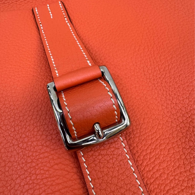 Hermes Halzan 9M三文魚色 clemence  銀扣 31cm-11