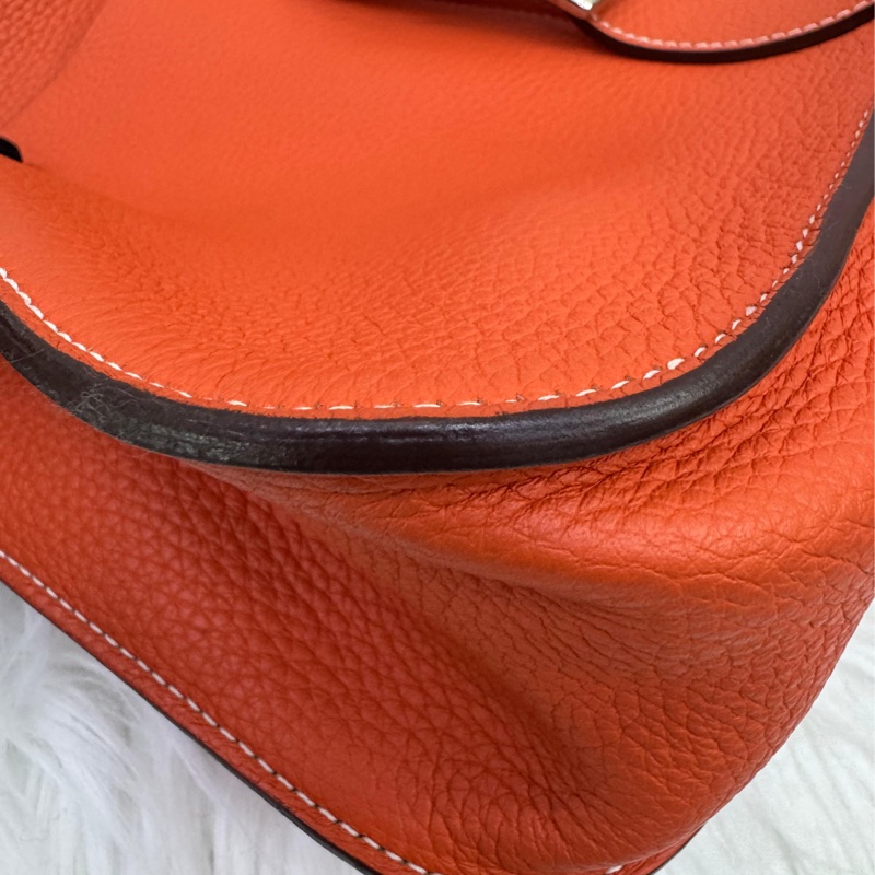 Hermes Halzan 9M三文魚色 clemence  銀扣 31cm-12