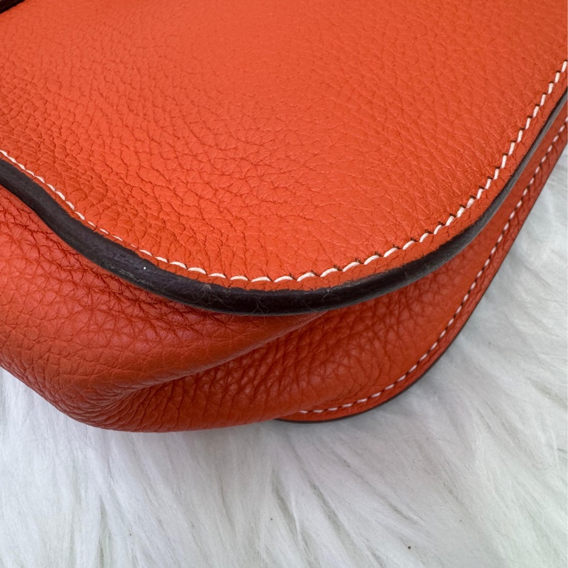 Hermes Halzan 9M三文魚色 clemence  銀扣 31cm-13