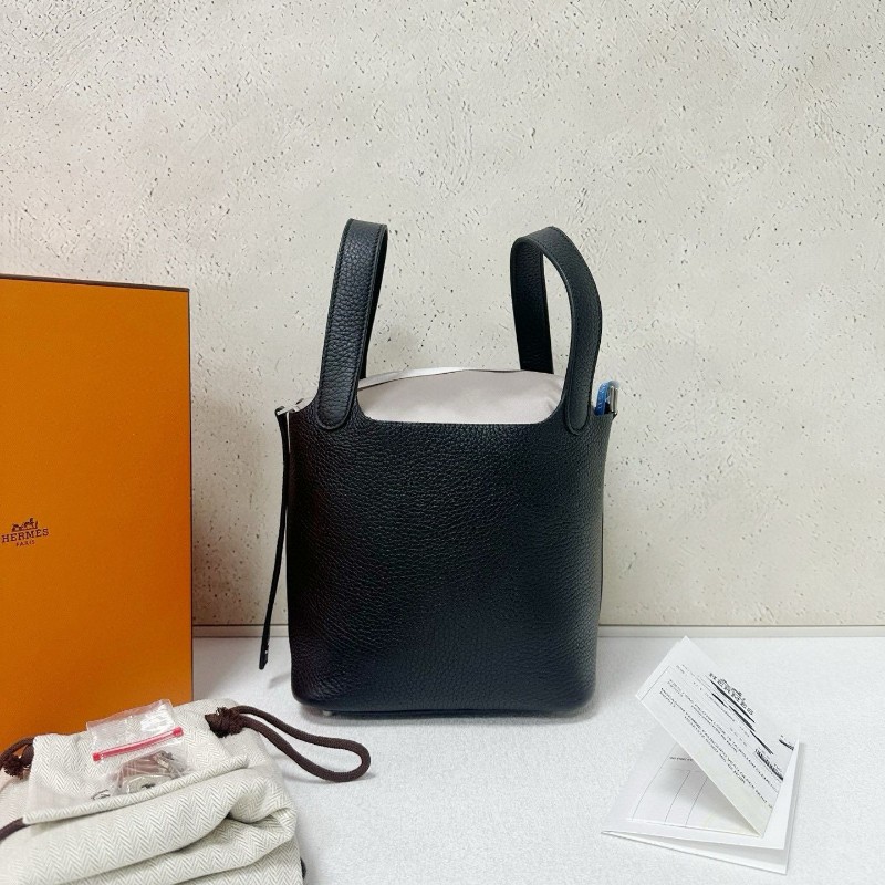 Hermes黑銀picotin 18-0