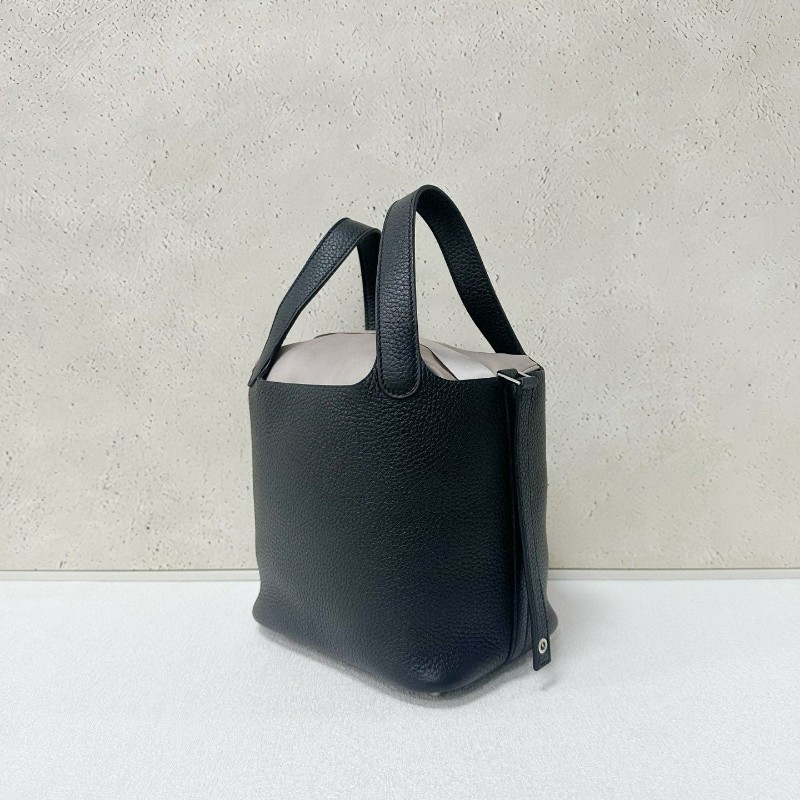 Hermes黑銀picotin 18-1