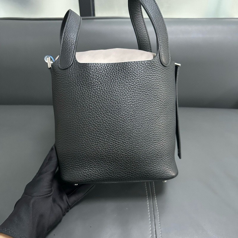 Hermes黑銀picotin 18-5