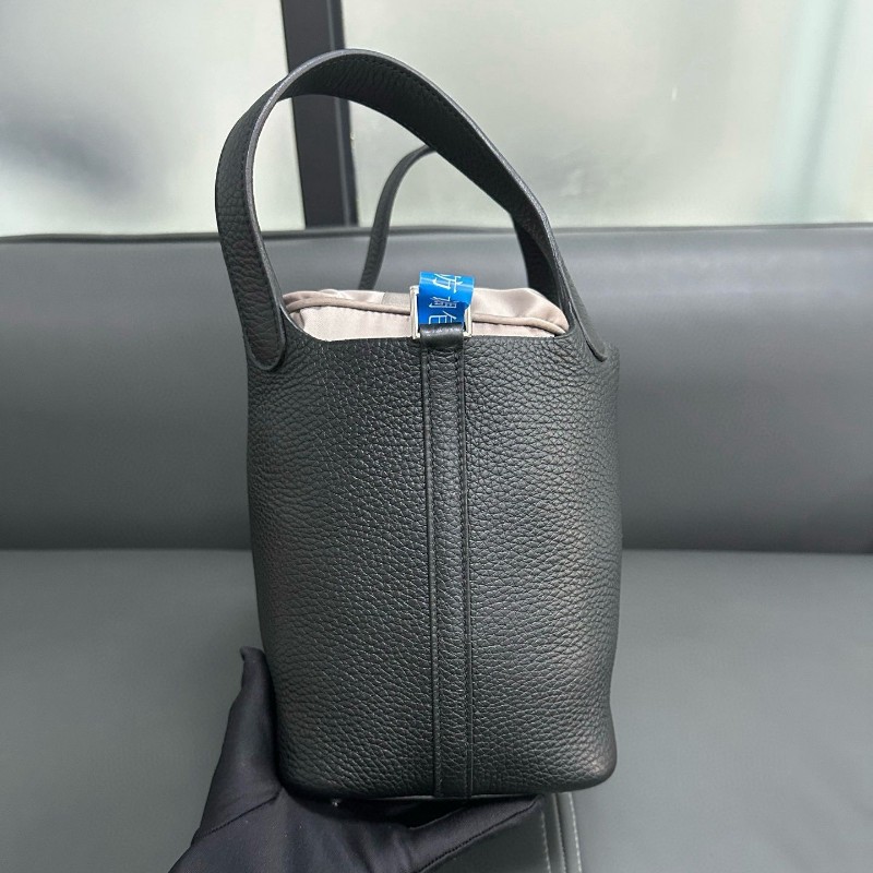 Hermes黑銀picotin 18-8