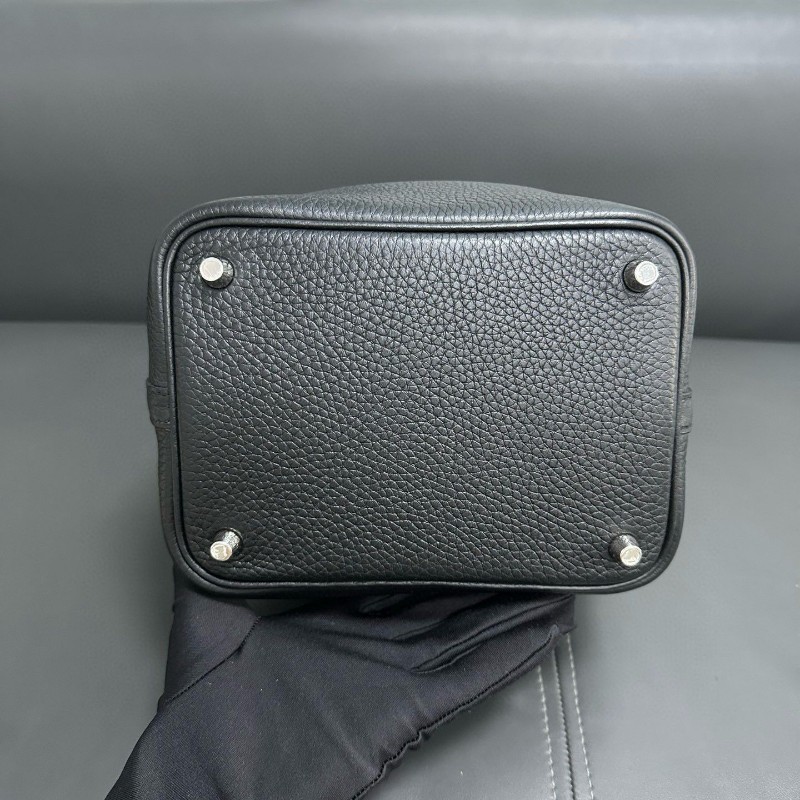 Hermes黑銀picotin 18-9