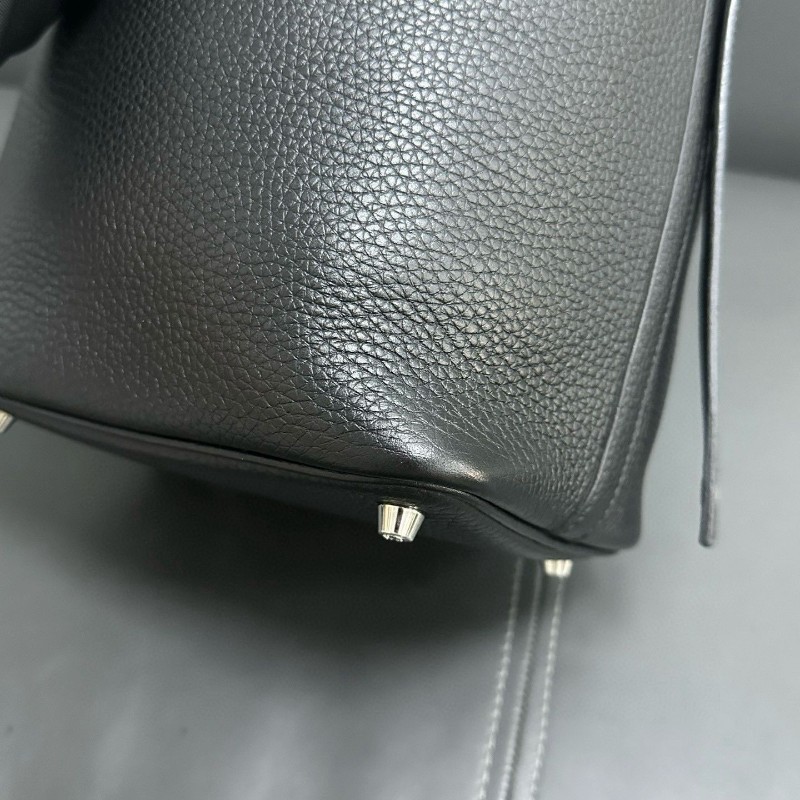 Hermes黑銀picotin 18-10