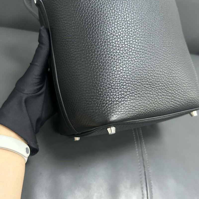 Hermes黑銀picotin 18-12