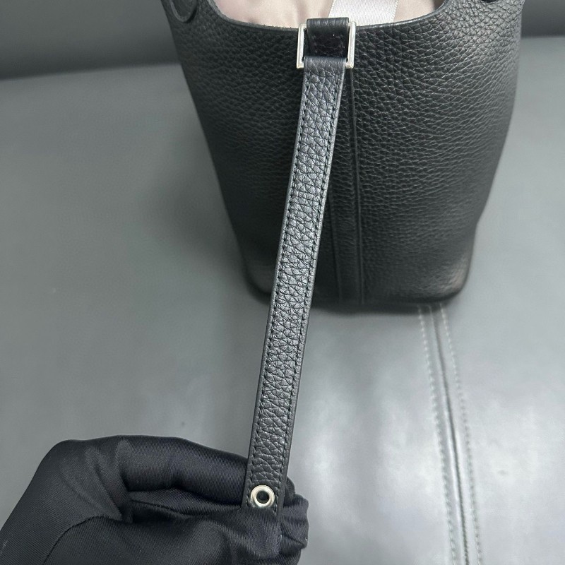 Hermes黑銀picotin 18-16