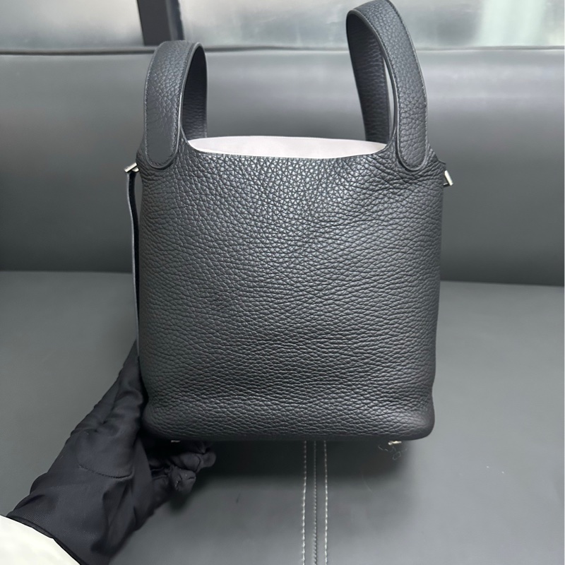 Hermes黑銀picotin 18-2