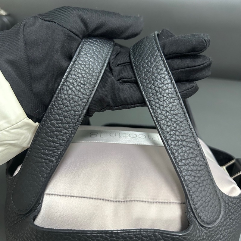 Hermes黑銀picotin 18-12