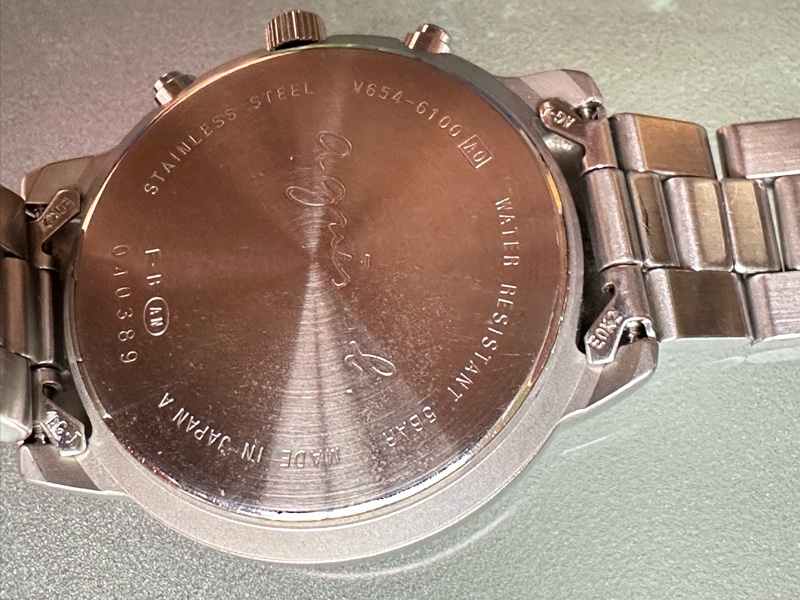 Agnes b. 三眼計時器 石英女錶/原裝精鋼錶帶甚美*高價好錶*佳品-10